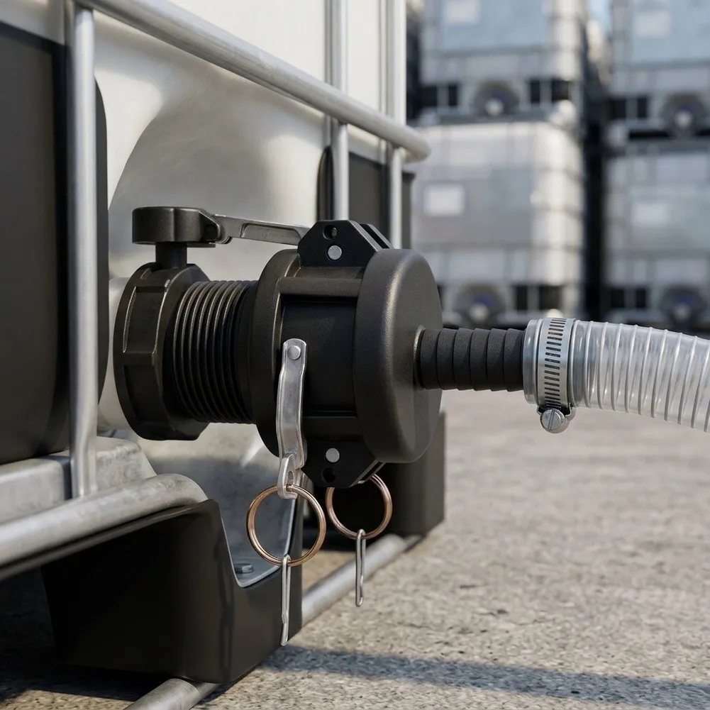 For IBC Tote Cam Lock Fitting Tank Drain Adapter with Silicone Seal for 2 Inch Outlet to For Garden Hose Connection