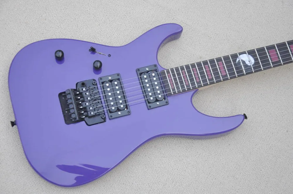 Left Handed Purple body Electric Guitar with Black Hardware,Rosewood Fretboard ,Provide customized service