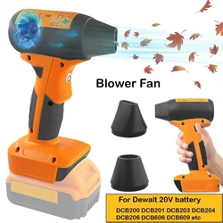 For Dewalt 18-20V Battery Blower Fan 130000RPM Cordless Blower Portable Handheld Turbo Jet Fan Blowers For DCB200 DCB201 DCB203