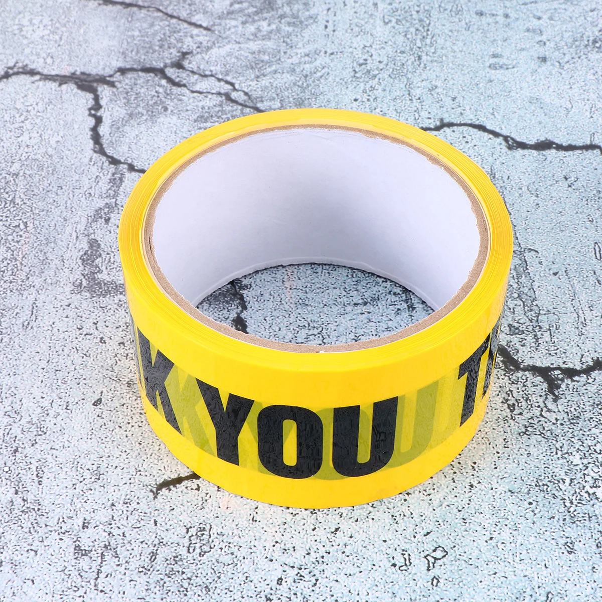 

1 Roll THANK YOU Safety Tape Safe Self Adhesive Sticker Warning Tape Masking Tape for Walls Floors (Yellow)