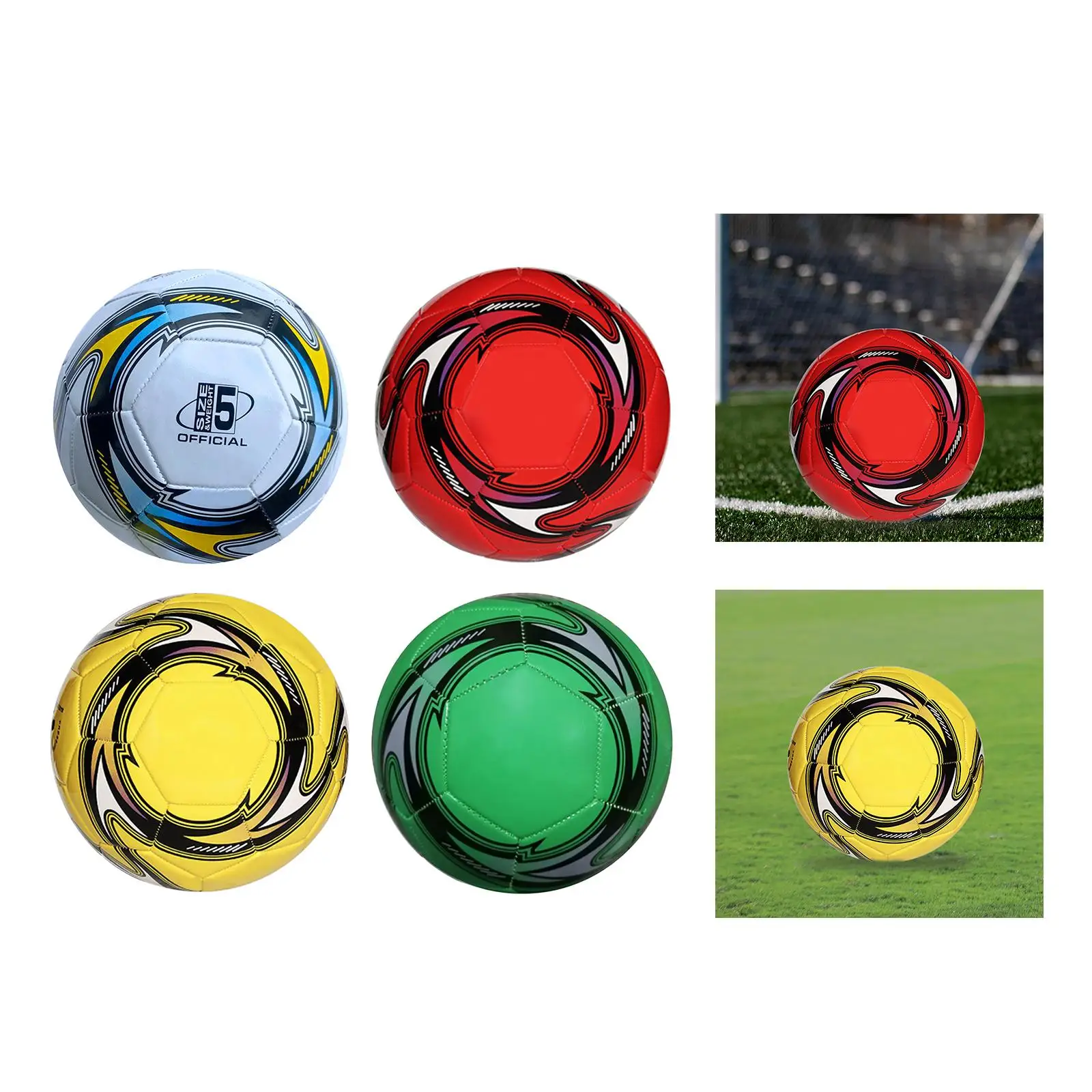 

Soccer Ball Wear Resistant 21cm Durable Soft Toys Football Size 5 for Athletic Beginners Professionals Outdoor and Indoor