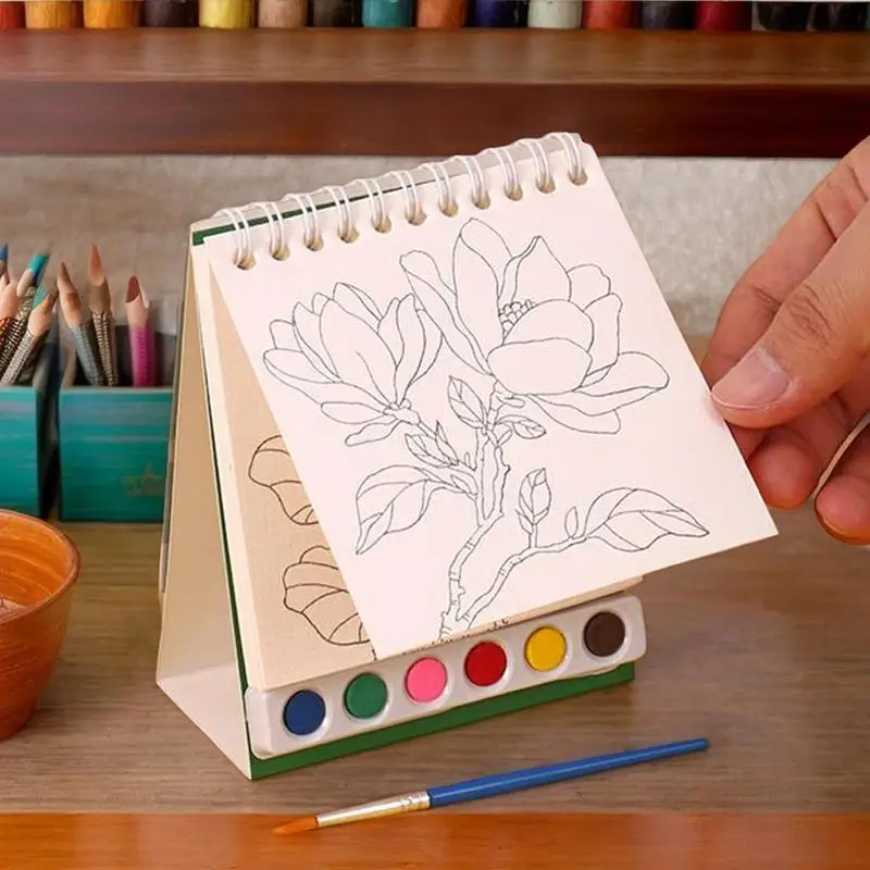 Kleurboek 20-pagina's draagbaar aquarel kleurboek kleuterschool gekleurde graffiti verlichting notitie prentenboek