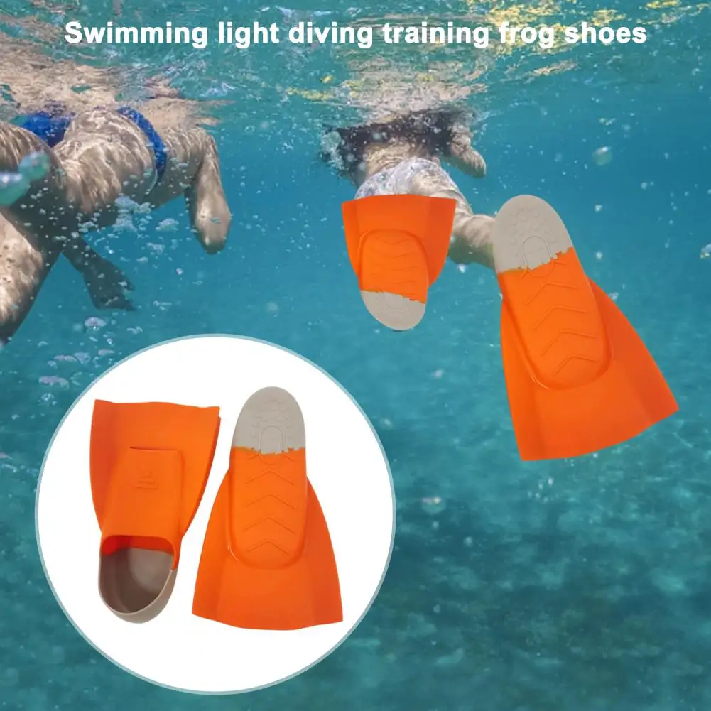 

Silicone Diving Fins Swimming Training Fins Professional Snorkeling Flippers Short Blade Flippers Adults Kids Swimming Flippers