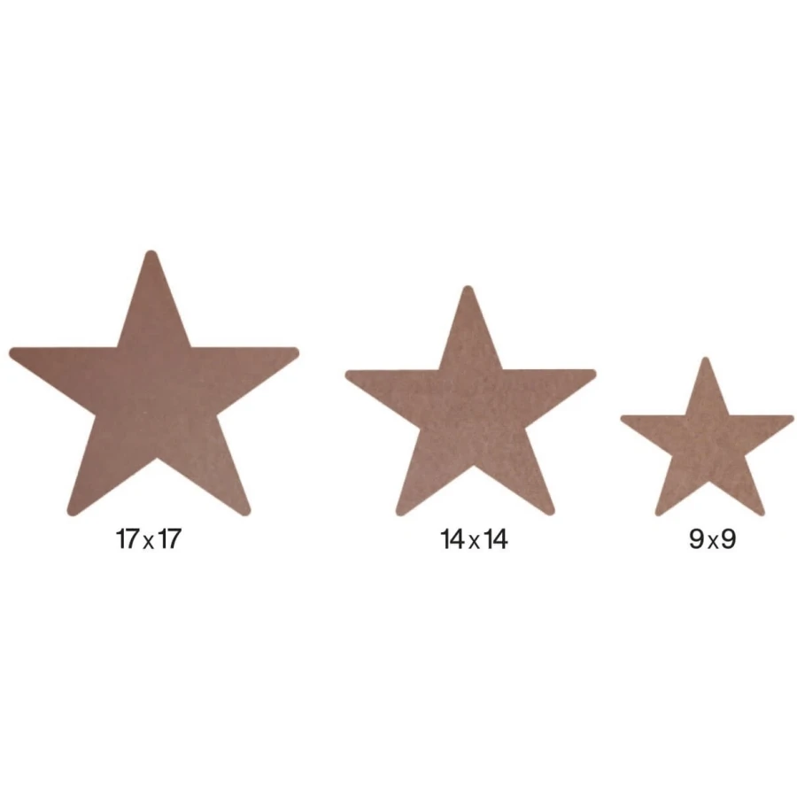 H81 pcs set Star Suit Trinket, 18mm Figurative Wood Object