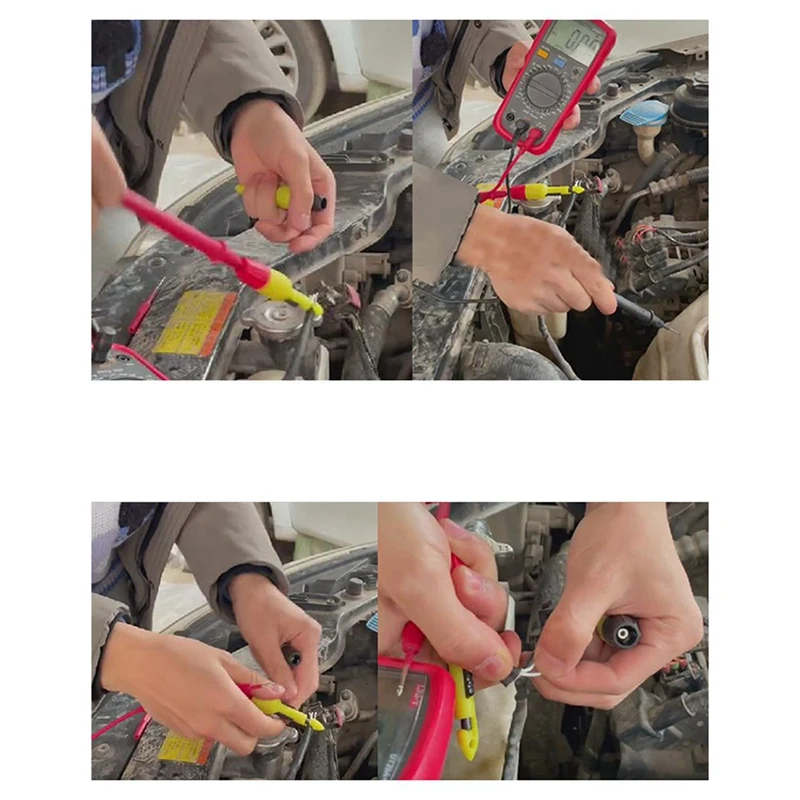 Sonda de perforación de alambre aislado, Clip de perforación de aislamiento, inspección de circuitos automotrices, paquete de 4