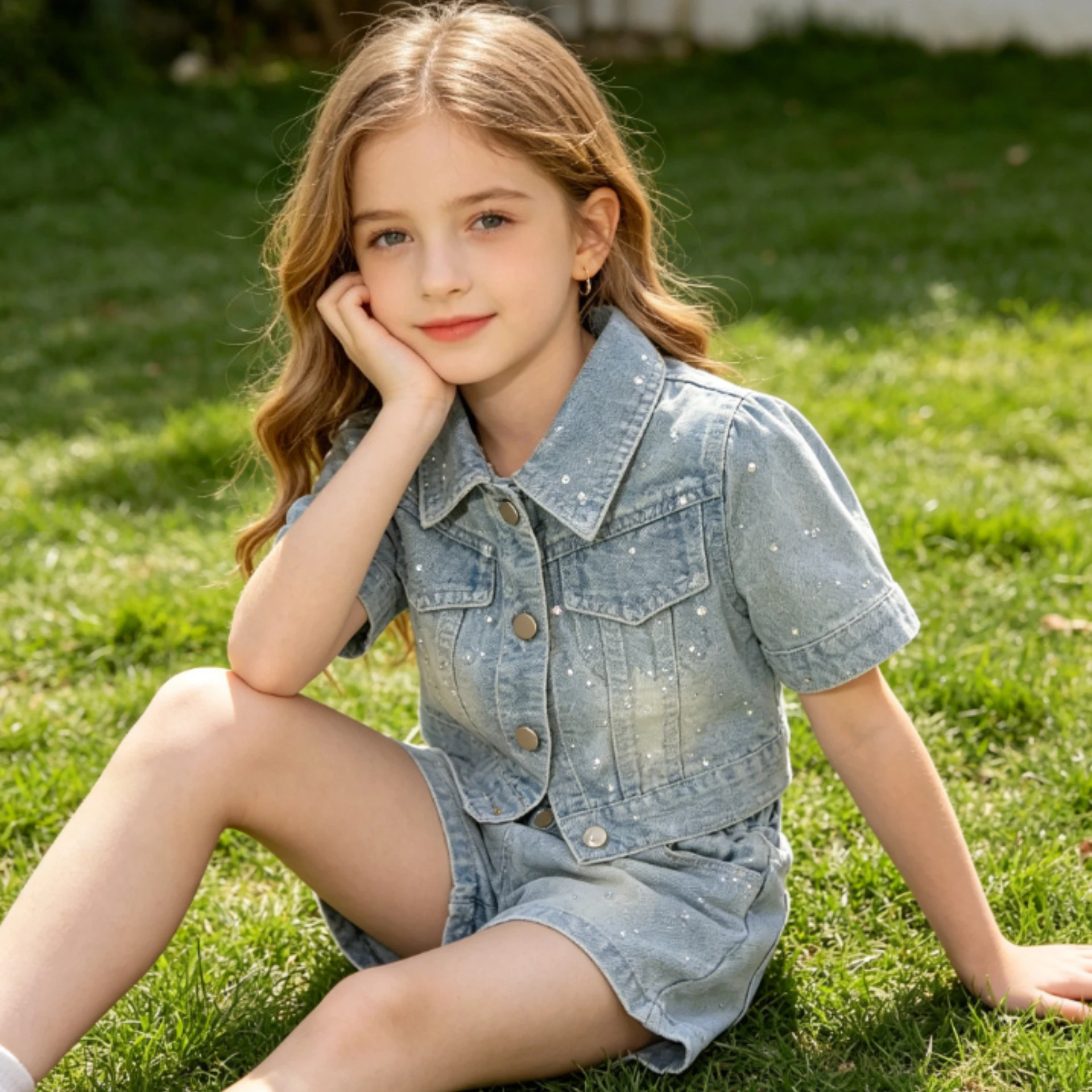 girls-set-2026-spring-and-summer-new-childrens-clothes-korean-style-baby-girl-retro-bright-diamond-denim-two-piece-set-simple