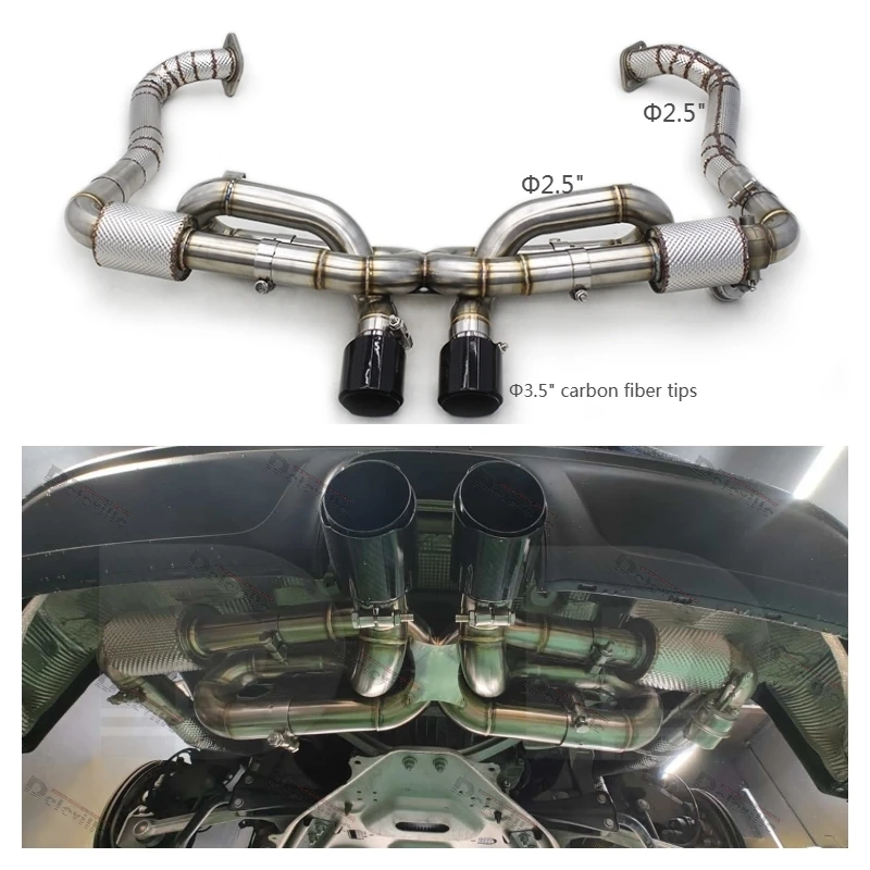 

LXBY-Performance Catback For PORSCHE 718 Boxster/Cayman 2.0T 2016-2023 Single Valve Axle Back Exhaust Escape Stainless Steel Muf