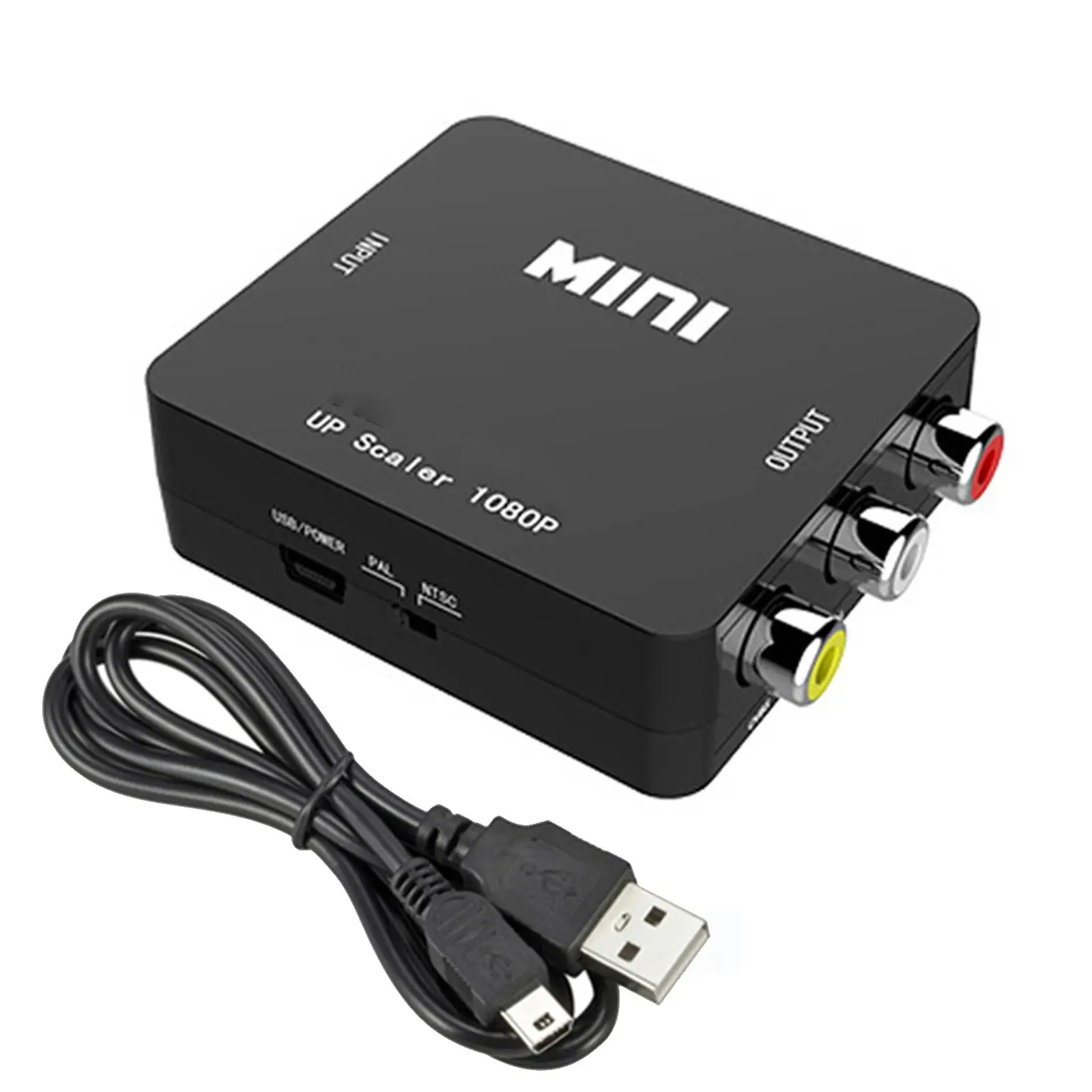 HD 1080P AV To HDMI Converter Mini HD To AV Converter  Composite Video Box Audio Adapter Support PAL Home Converter Accessories