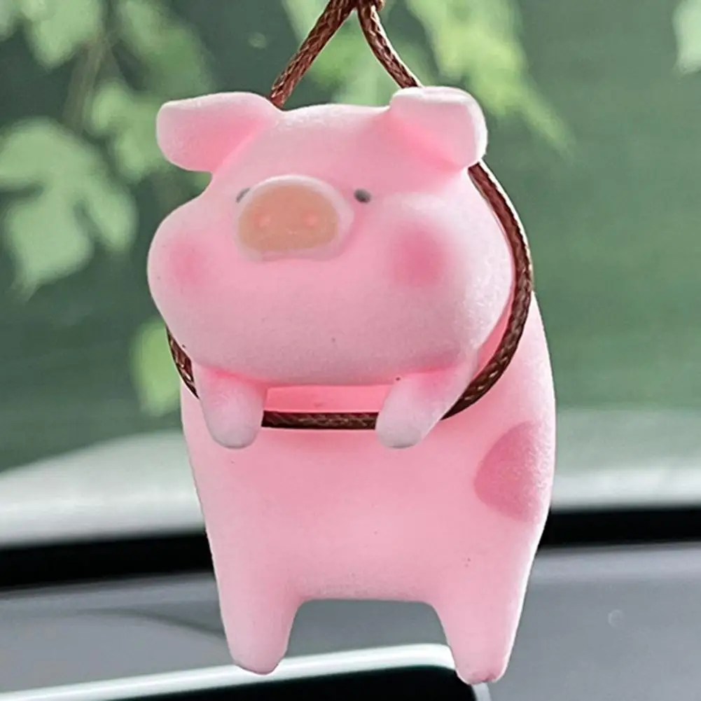 Car Pendant  Eye-catching   Hanging Pendant Portable Fadeless Pink Pig Car Pendant