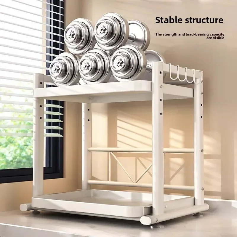 Microwave oven shelf Shelf Pull-out kitchen Rice cooker Countertop Double-layer electrical appliance Oven storage rack