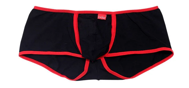 Men Erotic Trunks Skin Friendly Stretch Cotton Breathable Bulge Pouch Boxer Shorts White Edge Panties Soft Thin Comfy Underpants