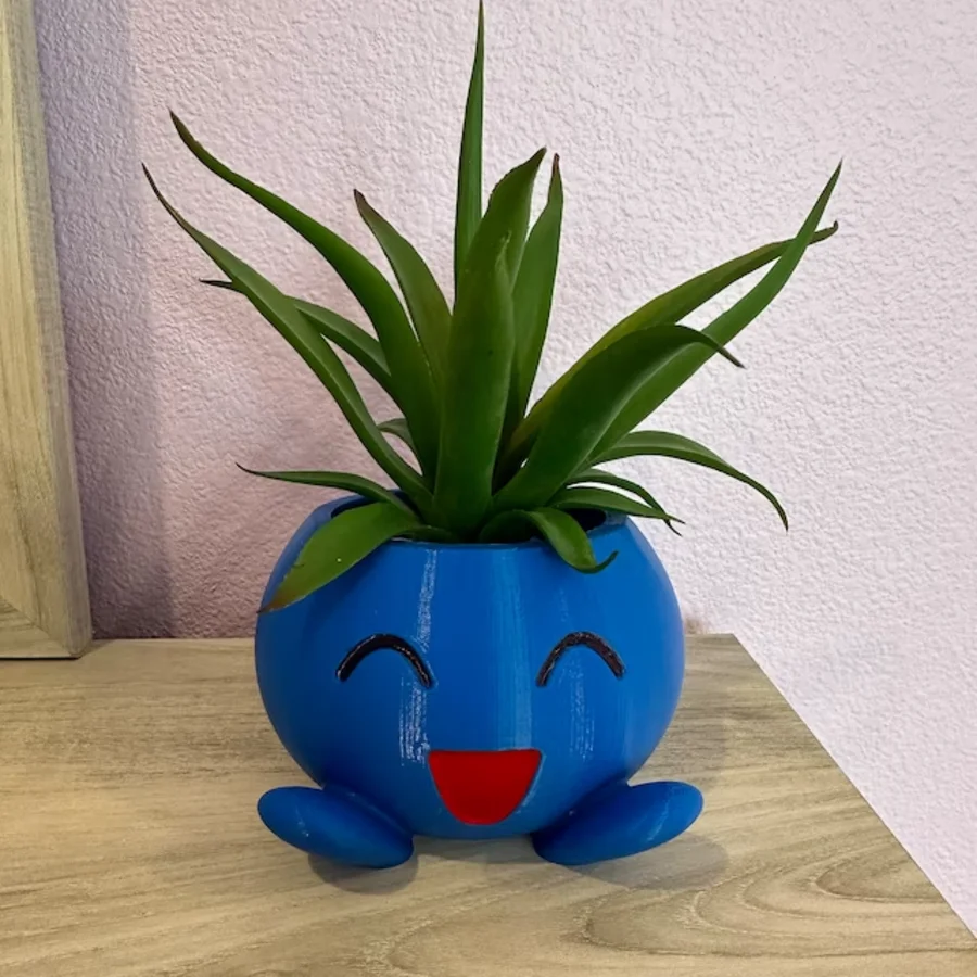 1pcs 3D printed Oddish Planter Oddish Flower Pot Succulent Flower Pot Plant Pot Planter