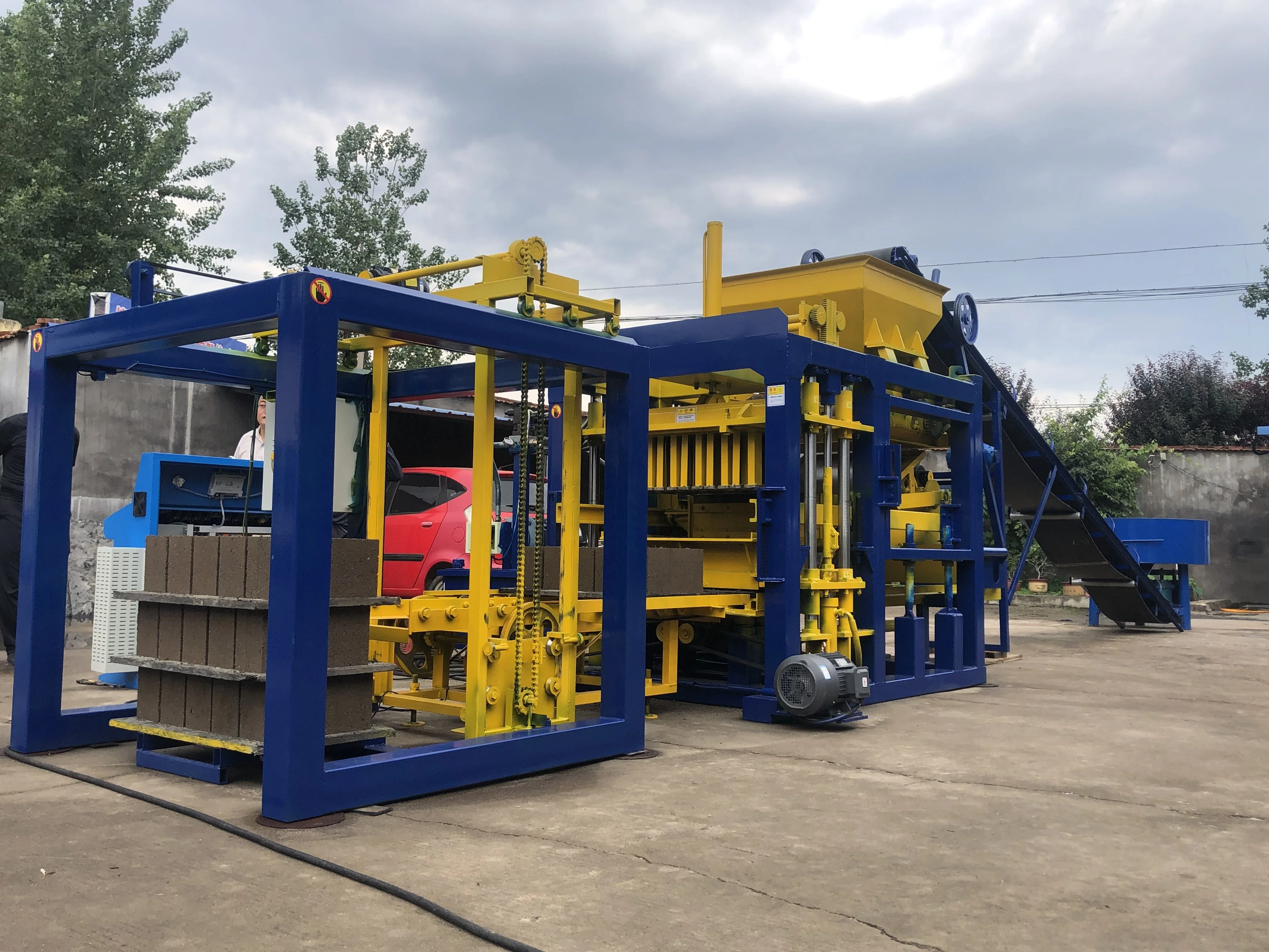 QT4-15B Full-automatic Production Line Hydraulic Pressure Brick&Block Making Machine for Hollow Solid and Pavers Good Price