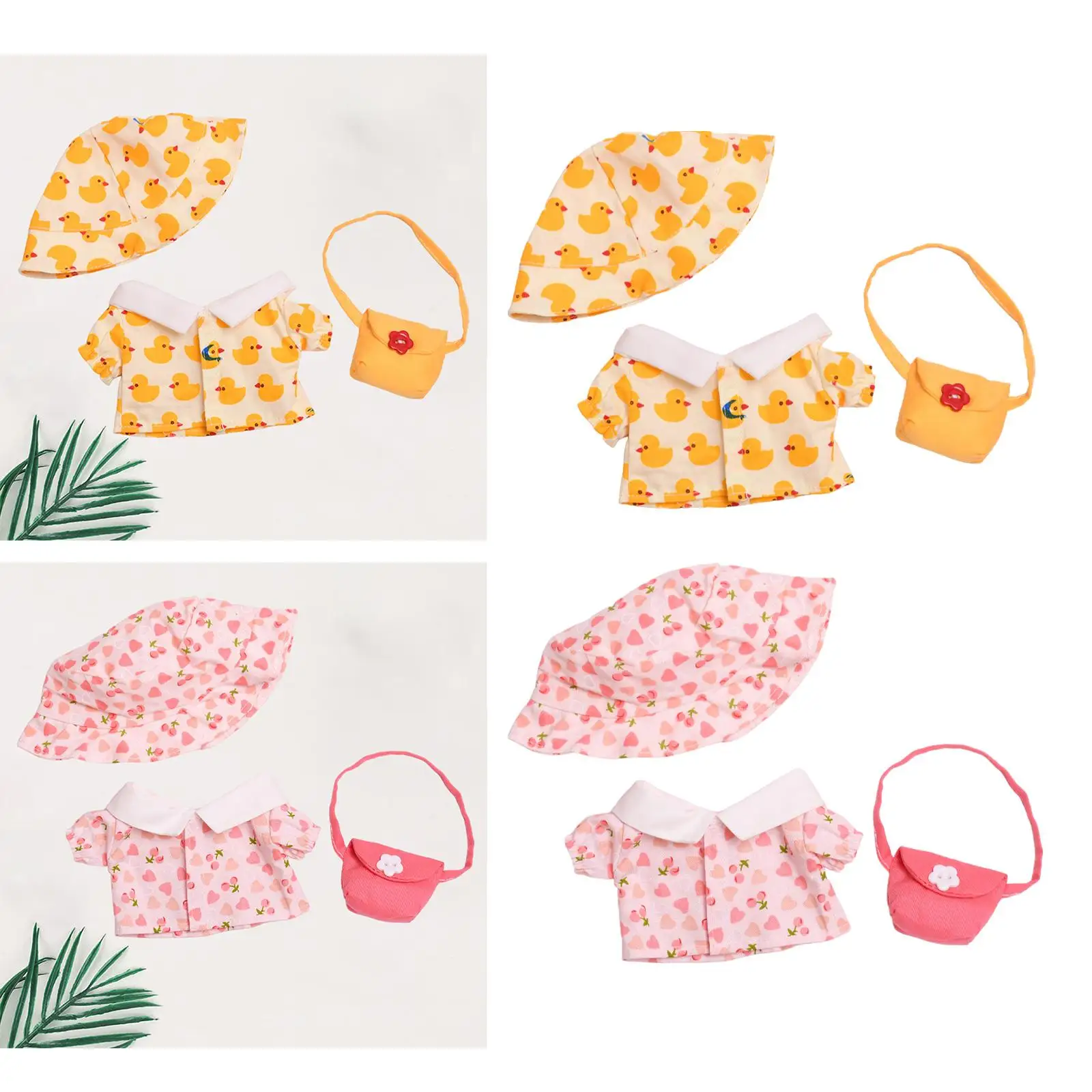 

Plush Figure Short Sleeve for Kids Birthday Gift with Bag for 7.87'' Doll