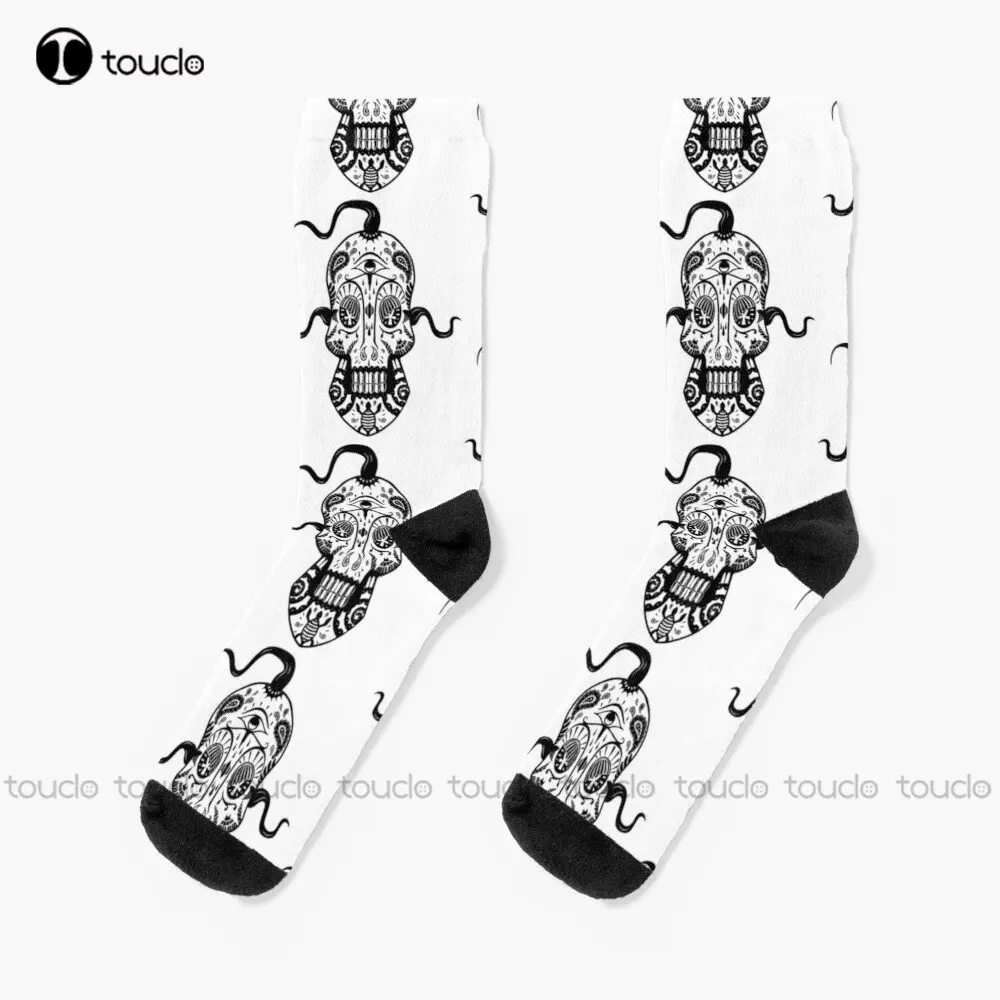 Return The Slab Skull Sugarskull Socks Pink Socks Personalized Custom Unisex Adult Teen Youth Socks Custom Gift Streetwear Funny