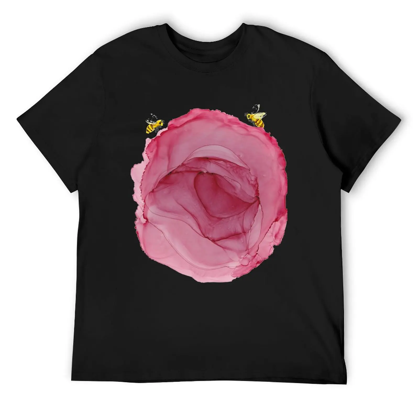 

Bees on a Red Rose T-Shirt blacks designer shirts vintage fruit of the loom mens t shirts