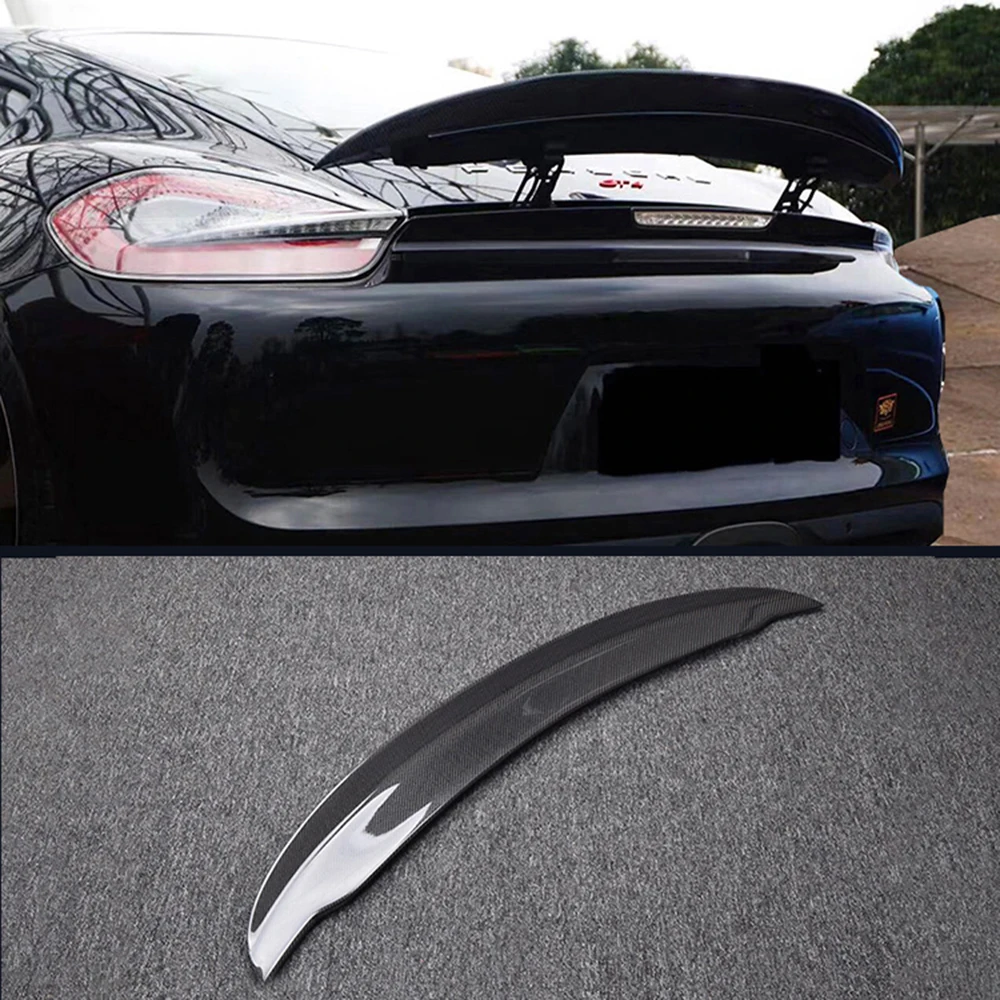 

Car Styling Carbon Fiber Rear Trunk Spoiler Wing For Porsche Cayman 981 Spoiler Hardtop 2013 2014 2015 2016