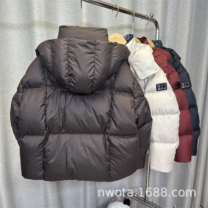 Winter nieuwe dames donsjack losse korte 90 witte eend donsjack