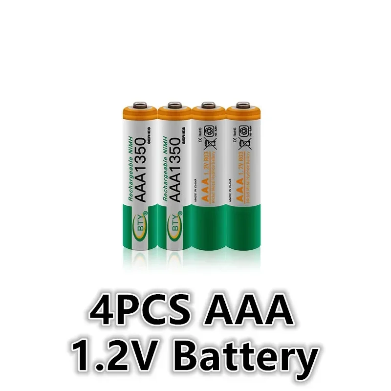 FiJiLa Original New AAA1350 battery 1800mAh Rechargeable battery NI-MH 1.2V AAA battery for Clocks, mice, computers, toys so on