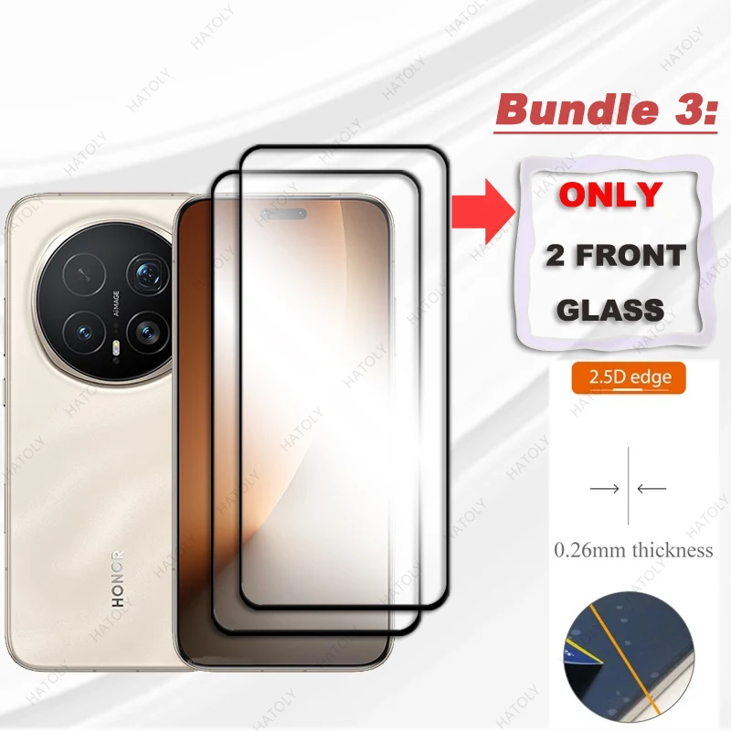 واقي شاشة مقسى بحافة ثلاثية الأبعاد لهاتف Honor Magic8 Pro طبقة رقيقة واقية زجاجية لهاتف Honor Magic8 Pro 5G واقي عدسة الكاميرا #3