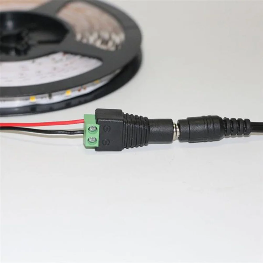 

5Pcs Male Female Dc Power Connector Cable Jack Adapter for 12V LED Strip Light Cctv Camera Power Supply Connector