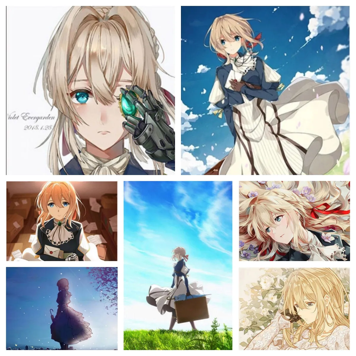 Classic Anime Violet Evergarden DIY Digital Oil Painting Handpainted Art Wall Living Room Home Kids Room Decoration Unique Gift