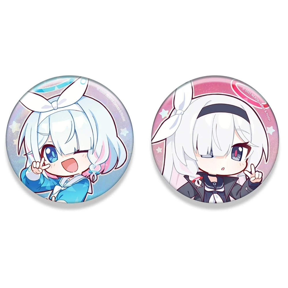 

58mm Game Blue Archive Chibi Aloyna Prana Strawberry Milk Complex Cosplay COSTUME Accessories Badge Pin SPTE Tinplate Brooch
