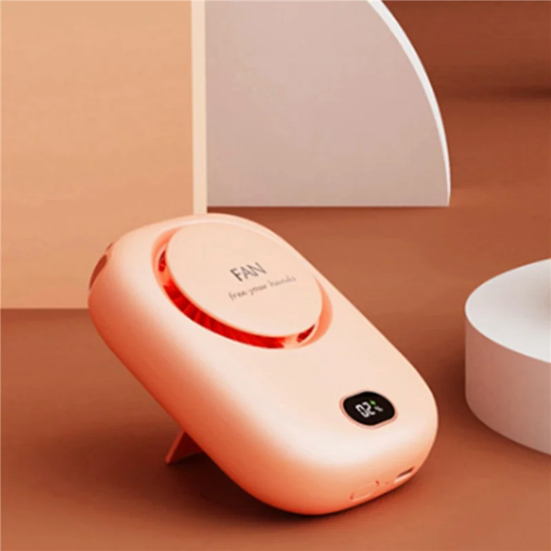 AB45 4X Fan Mini USB Cooler Rechargeable Ventilador Travel Handheld Portable Silent Small Electric Cooling Fans Pink