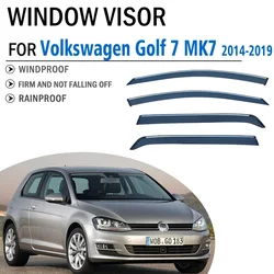 FOR Volkswagen VW Golf 7 MK7 Car Window Awning Trim Shelters Vent Shade Sun Rain Guard Deflectors Cover Shield Car Accessories