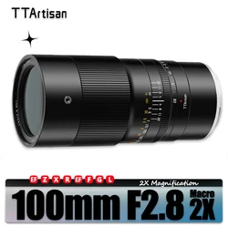 TTArtisan 100mm F2.8 Macro 2x Lens for Insect Photography with Sony E Fuji XF GFX Canon RF EF Nikon Z F L Mount Z6 XT100