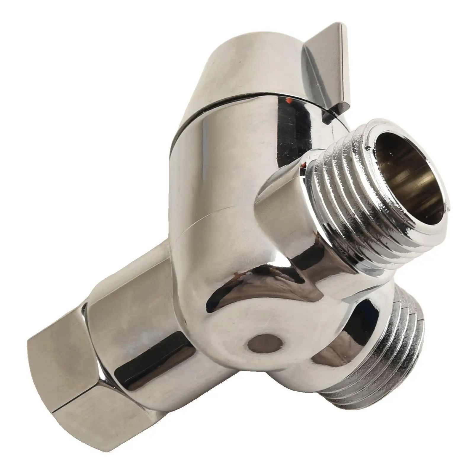 3-Way G1/2 Outlet Shower Head Diverter Valve T-Adapter Shower Hose Tap Splitter Adjustable Faucet Switcher Bathroom Replacement