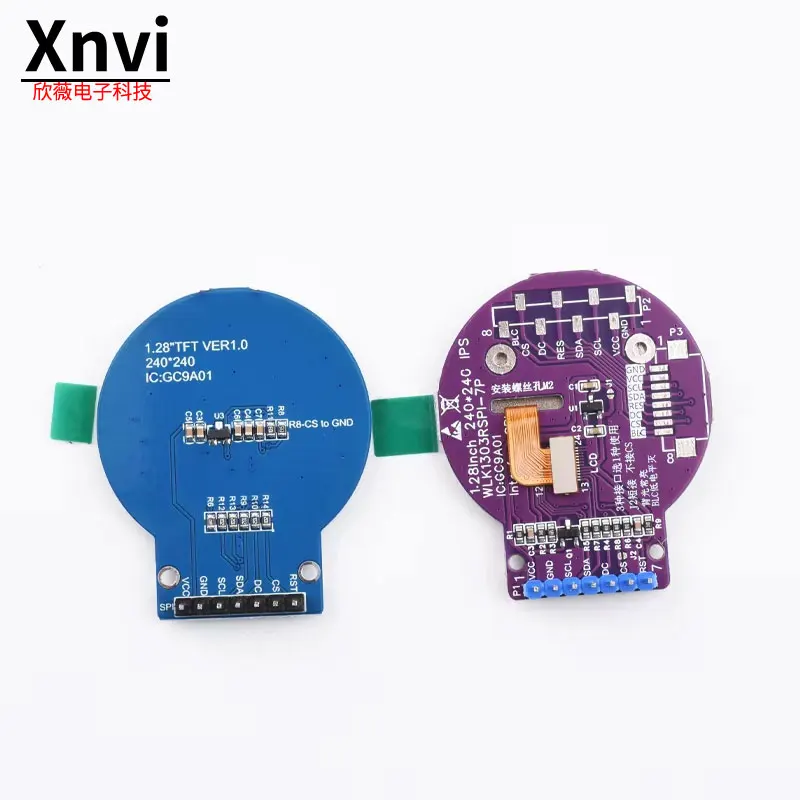 1.28인치 TFT 원형 디스플레이 LCD 디스플레이 모듈 RGB 240*240 GC9A01 드라이버 4선 SPI 인터페이스 240x240 Arduin에 적합