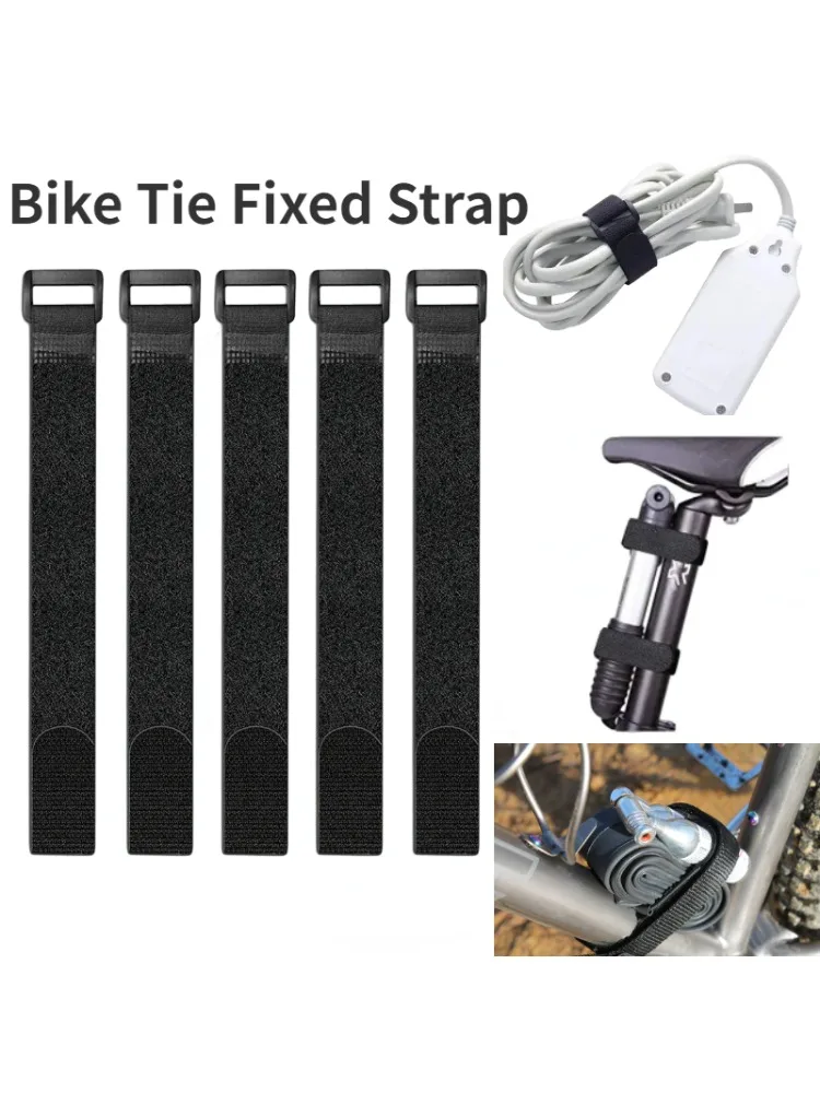 AliExpress 5pcs 2.5*30cm Bike Tie Fixed Strap Reusable Nylon Bike Strap Hook & Loop Cable Multil Purpose Self-adhesive Fastening Cable Tie