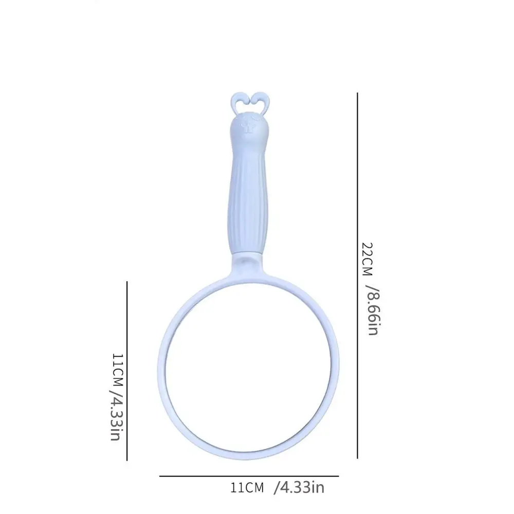 손잡이가 달린 휴대용 메이크업 거울, 낙하 방지 고화질 메이크업 화장대 거울, 경량 라운드 핸드 컴팩트 거울, 침실