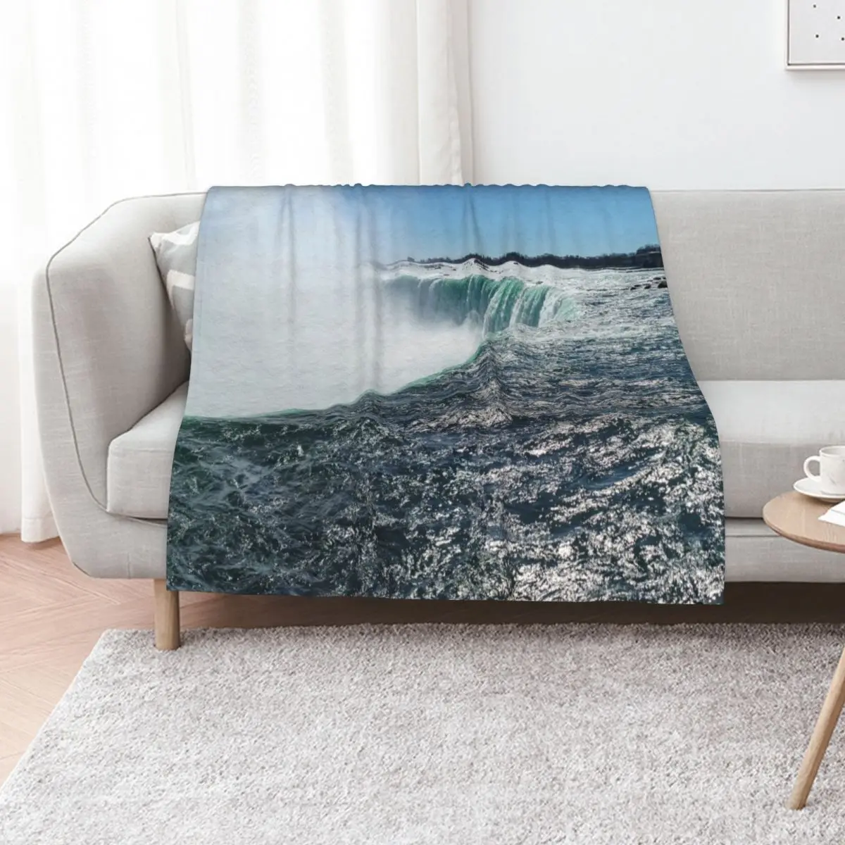 

Niagara Falls 03 Throw Blanket Thermals For Travel Flannel Softest Shaggy Blankets