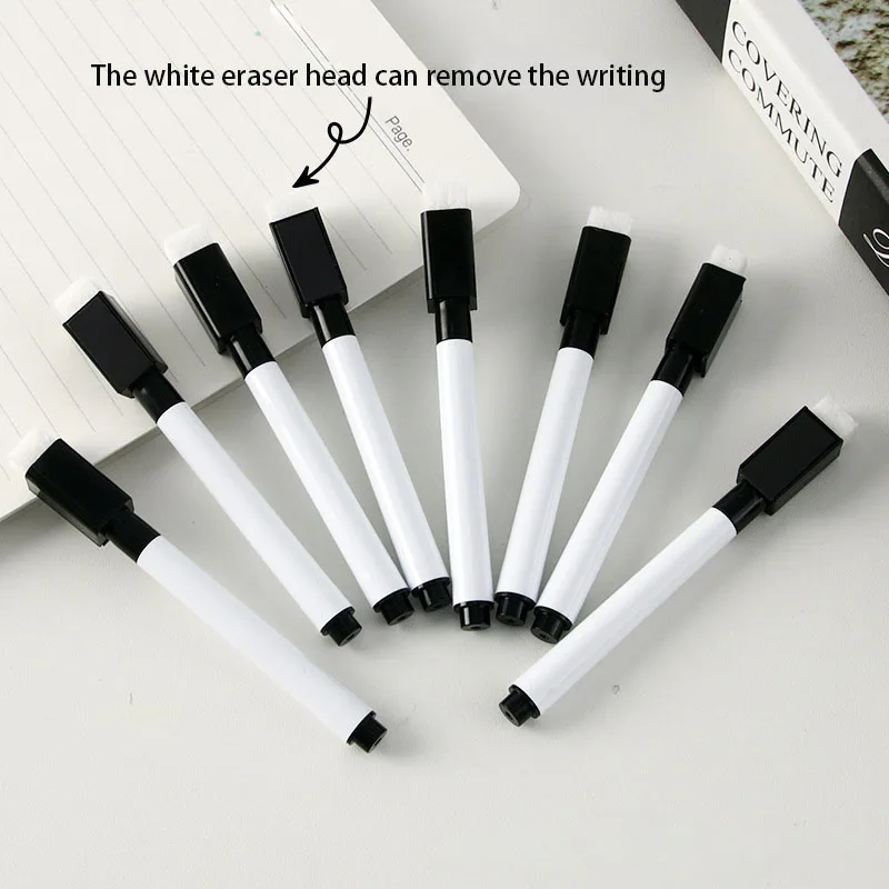 Whiteboard-Markierungsstift, trocken abwischbare Marker mit Radiergummikappe für Büro, Schule, Schreibwaren, magnetischer Whiteboard-Marker, trocken abwischbar