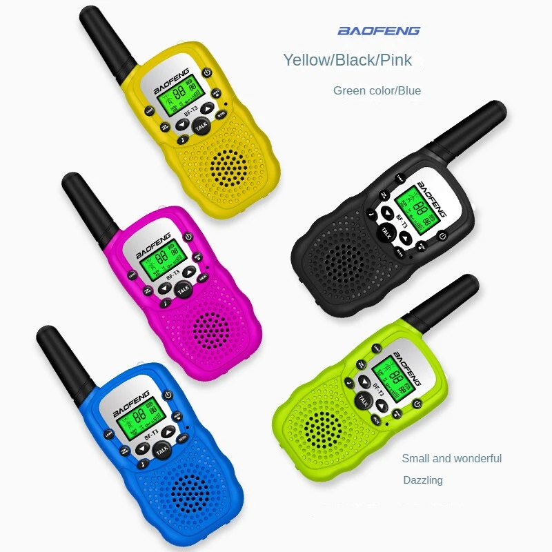 2Pcs Baofeng BF-T3 Kids Walkie Talkie Mini Two Way Radio T3 Portable Radios Best Gift for Children Wireless Communication Toy