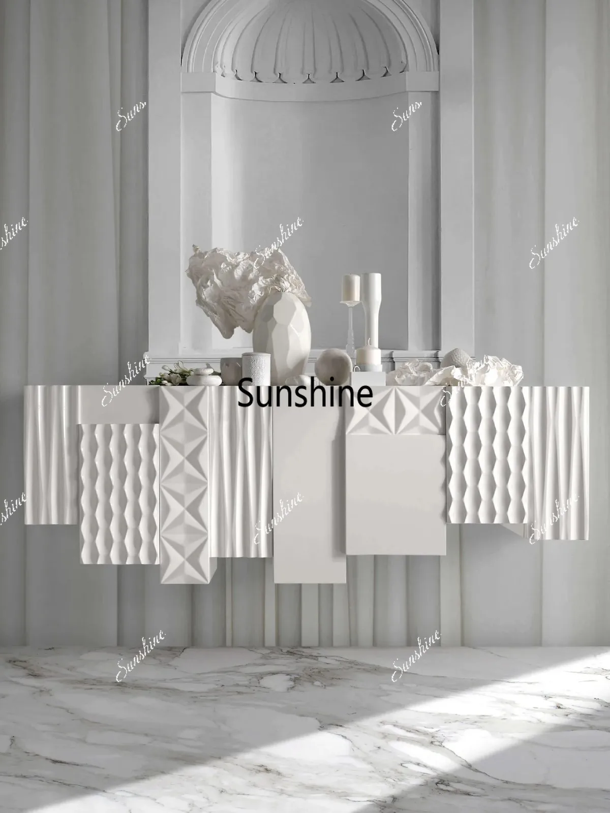 

Italian light luxury dining side cabinet living room locker