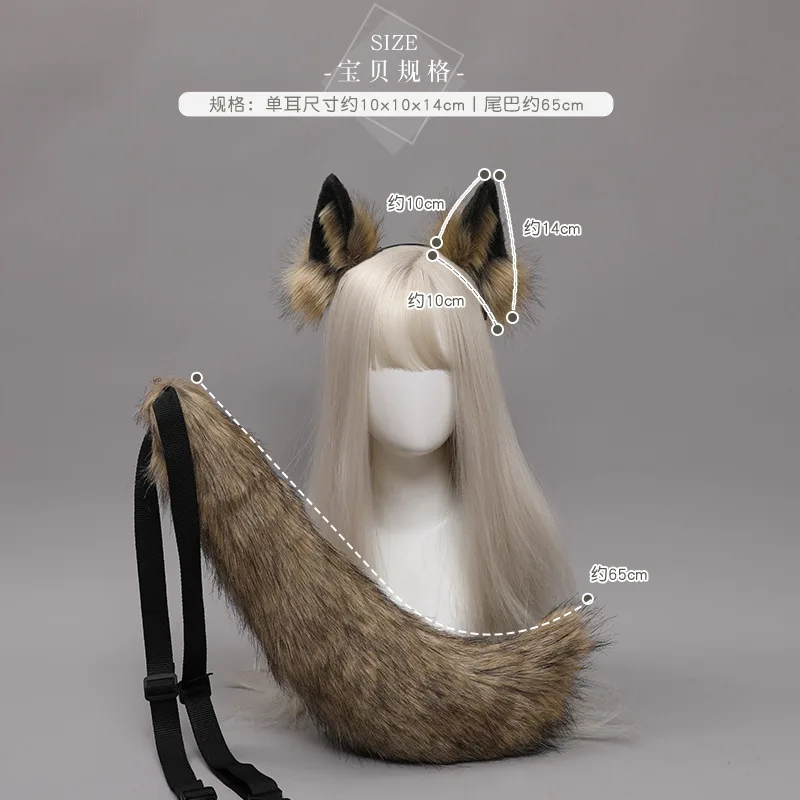 Cerceaux de cheveux d'oreille de renard de chat d'animal pour des filles, bandeau de fourrure de Lolita, cosplay de partie, mode d'Halloween, bandes de sauna d'anime, vêtements de sauna, accessoires de cheveux