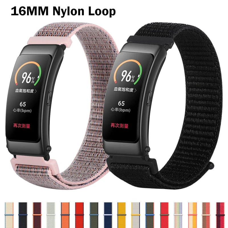 16MM Nylon Loop Straps For Huawei TalkBand B6/B3 Smart Bracelet Wristband Sports Strap For Huawei Band B6 Watch Correa Accessory