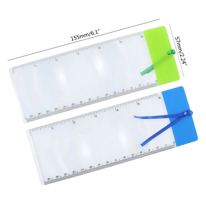 Portable Ruler Glass Glass Ruler Glass for Reading Small Fonts Maps and Books