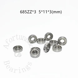 Metal Sealed Chrome Steel Bearings 10 Pieces 685-3ZZ 5*11*3(mm)