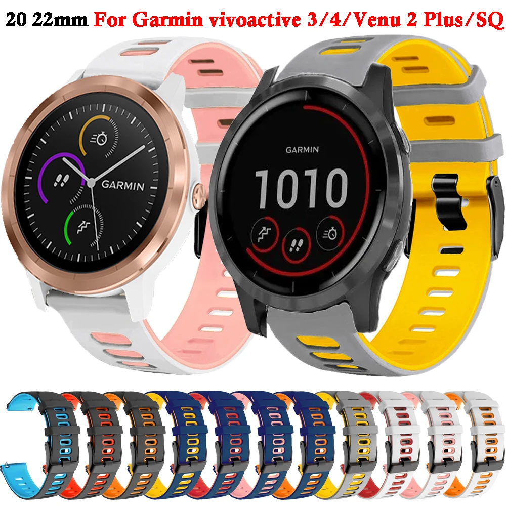 حزام سوار للغارمين vivoactive 3 4 VENU 2 Plus SQ 2 55 645 965 الساعات الذكية الفرقة 20 مللي متر 22 مللي متر سيليكون معصمه Correa