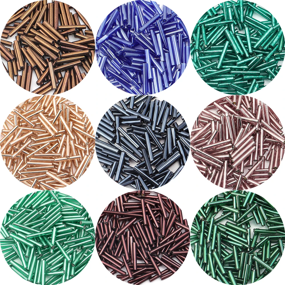120/600pcs 2x12mm Charm Czech Glass Beads Cylindrical Tube Bugle Spacer Beads For Craft Making DIY Earring Necklace