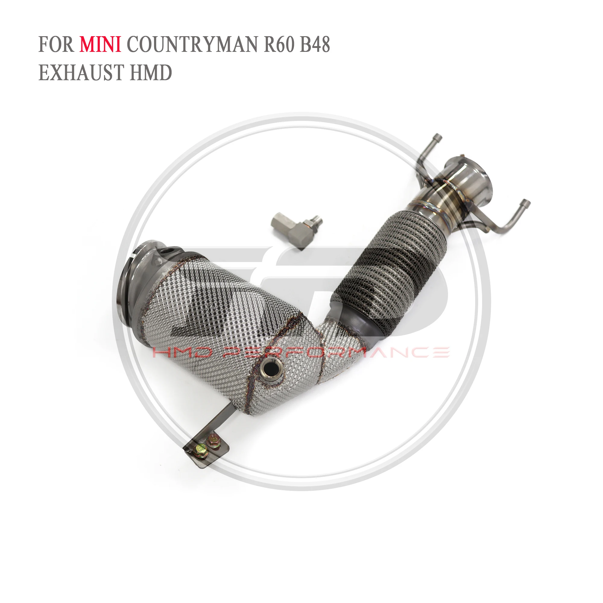 HMD Exhaust System High Flow Performance Downpipe for BMW MINI Countryman R60 B48 Car Accessories Converter Header