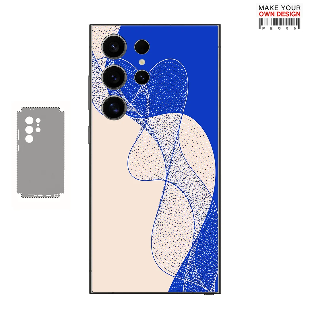 PE005 Colorful Decal Skin for Samsung Galaxy S24 S23 S22 Ultra Plus S25Ultra Back Screen Protector Cover Wrap Stones Sticker