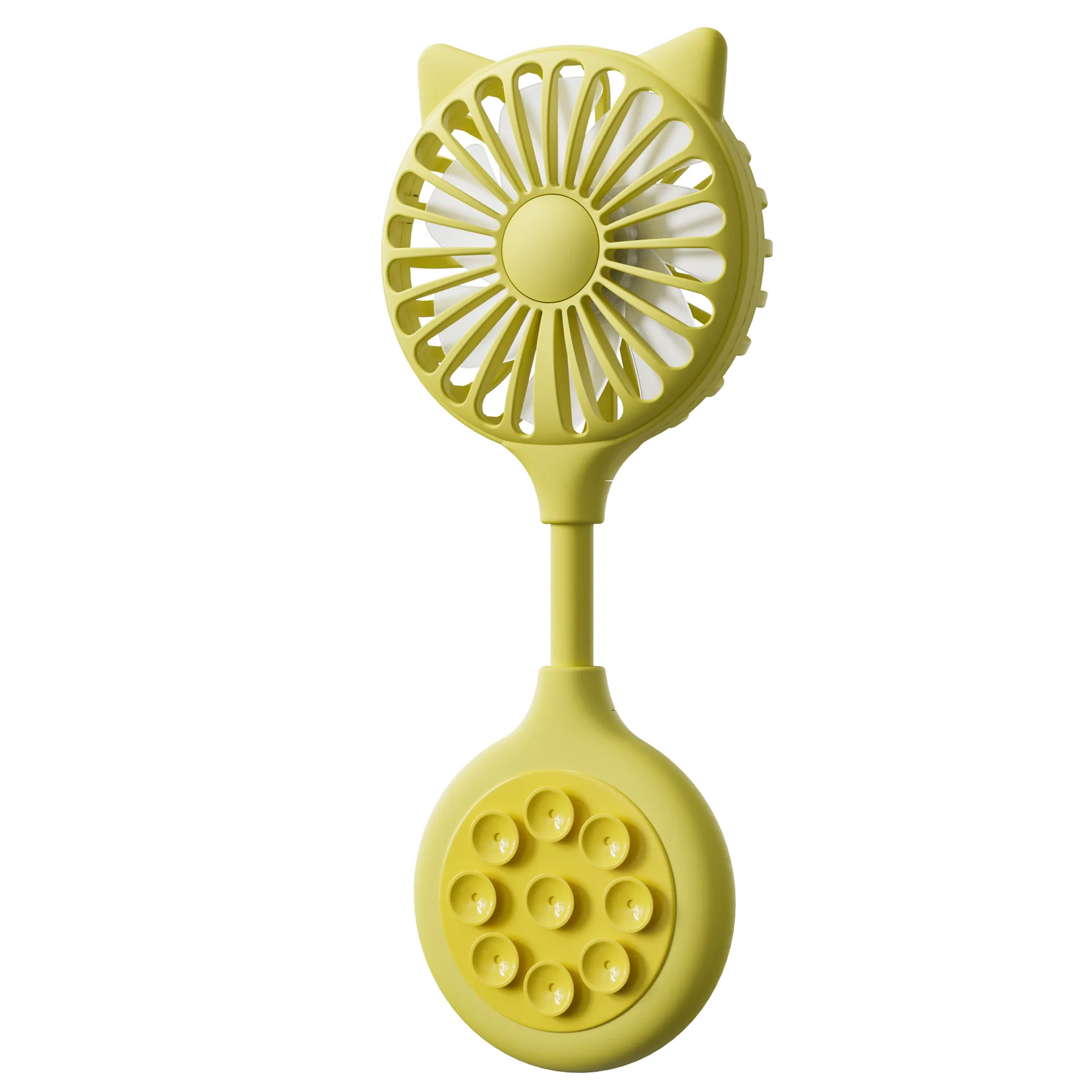 2Pcs Internet celebrity explosion Lazy mini fan Outdoor portable suction cup cross-border hot sale Mobile phone back suction