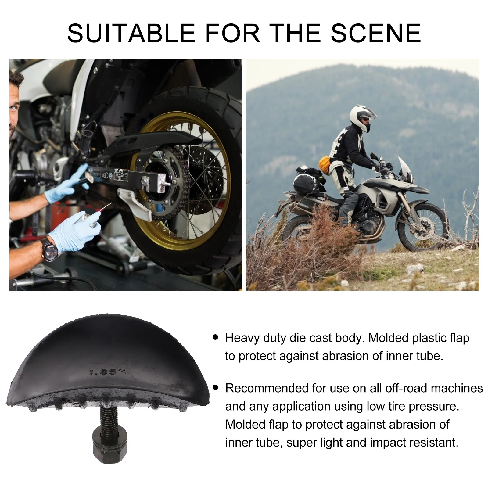 

4Pcs Rim Lock Anti Slip Clip Molded Inner Tube Protector Heavy Duty Secure Fit for Offroad Motocross Vibration Pad Nut