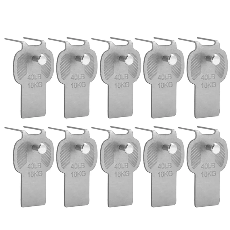 ABAE-10 Pz 40Lb Ganci per cornici da parete di grandi dimensioni Nessun danno Kit hardware per ganci per pittura con poster per foto a specchio resistente - Artiglio