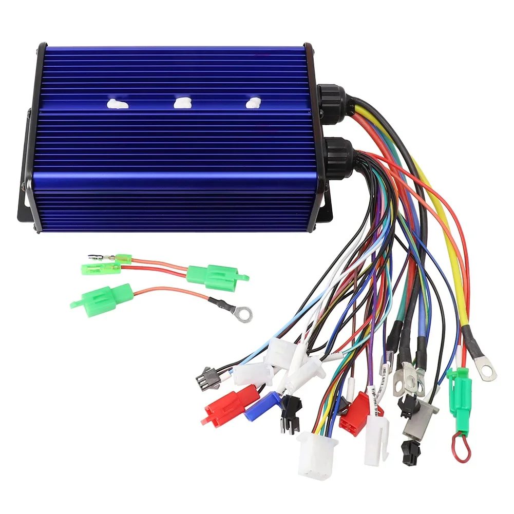 

48V/60V/72V 1200W Brushless Hub Motor Controller 50A 18mos Square Wave For E-Bike E-Scooter Electric Bike Accessories